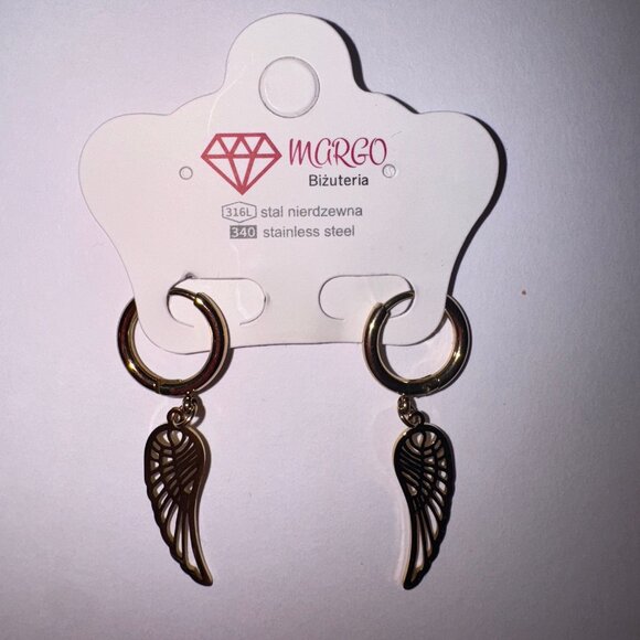 Margo women earrings -stainless steel - WINGS - Picture 1 of 5